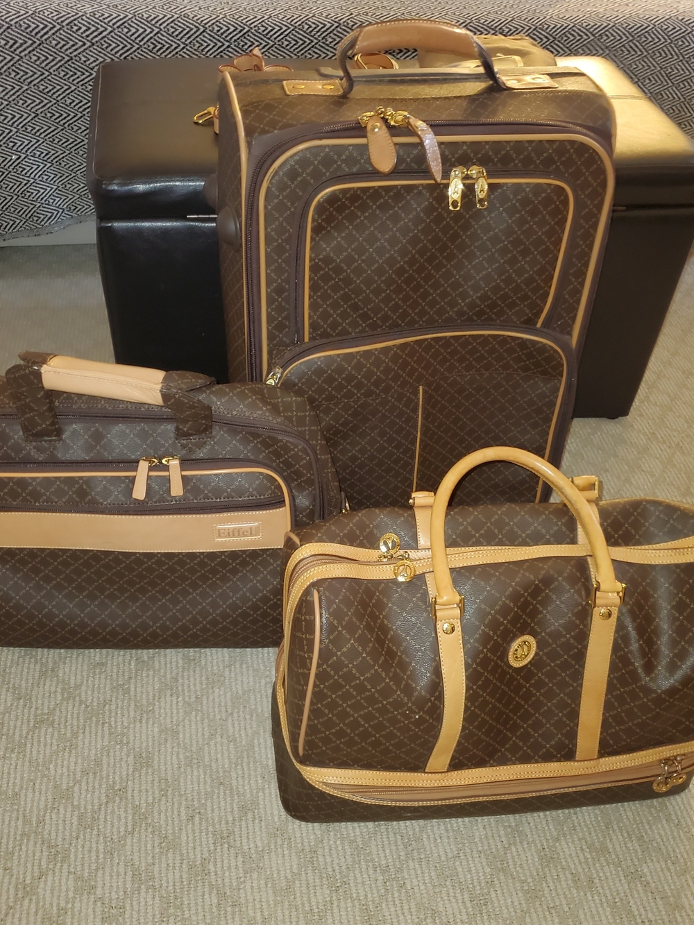 Three Piece Luggage Set by L. A. Tour Eiffel 1887